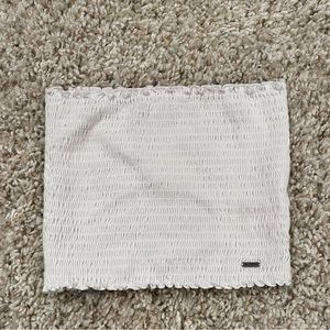 Ribbed Hollister white tube top